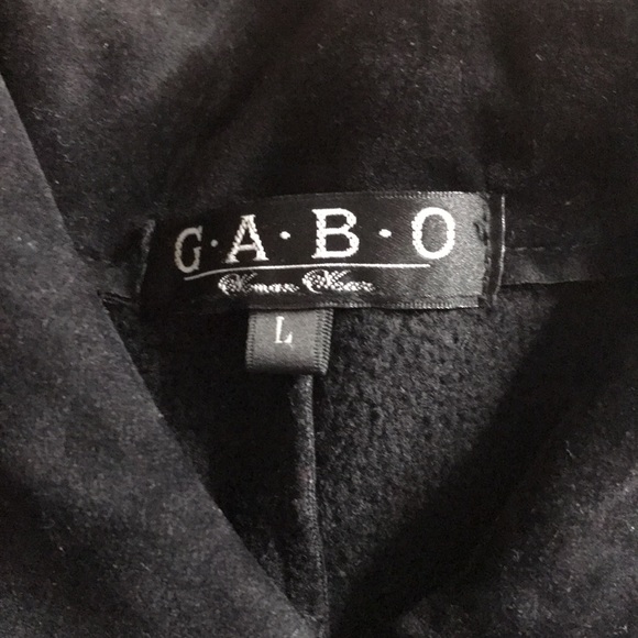 GABO black faux suede jacket size large - Picture 2 of 13